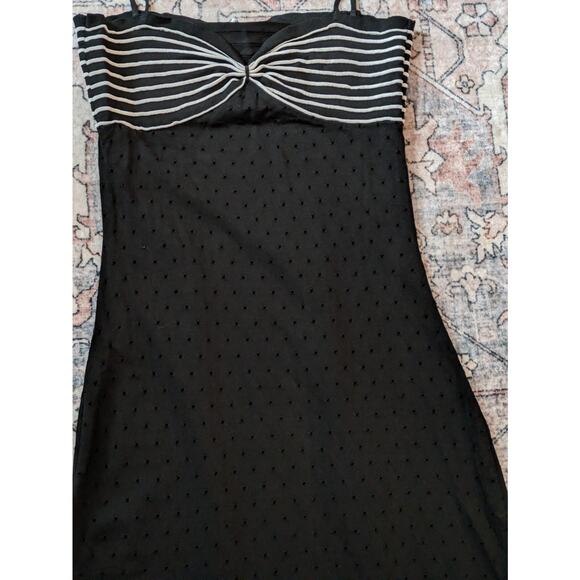 Moschino Black White Stretchy Dress Pinup Style Perforated Eyelet Fabric 8 - Picture 5 of 15